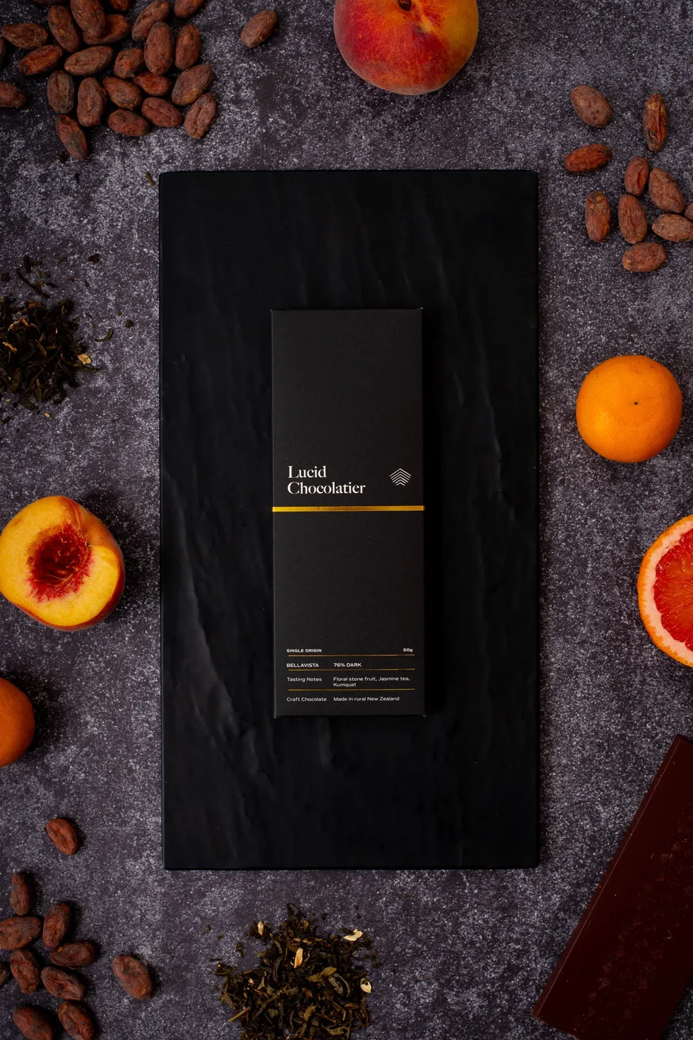 Lucid Chocolatier Bellavista 76% chocoladereep puur