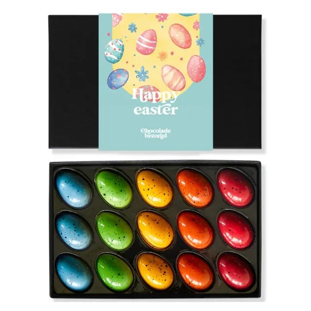 Chocoladebezorgd bonbon paaseitjes 15 stuks cadeau