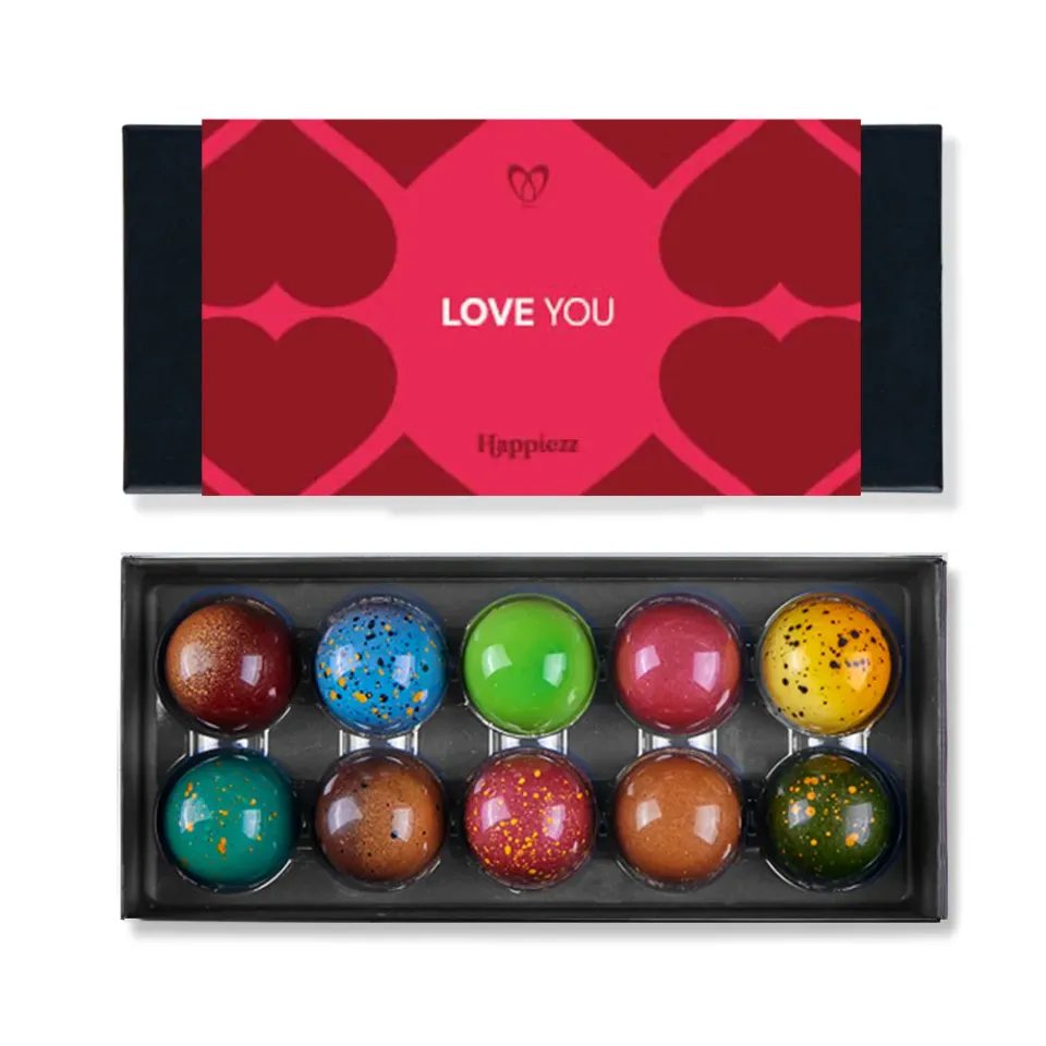 Chocoladebezorgd Liefde bonbons 10 stuks alcoholvrij