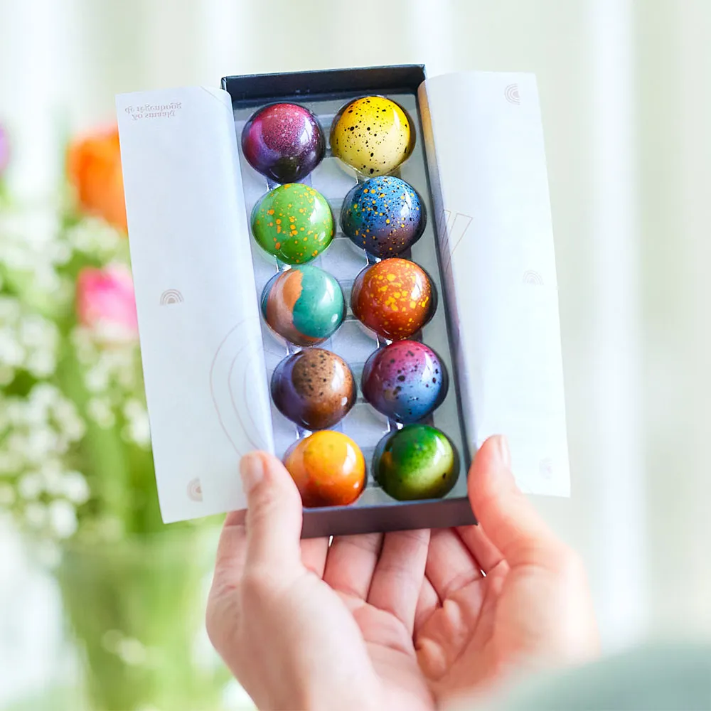 Chocoladebezorgd Paasbonbons 10 stuks alcoholvrij doosje