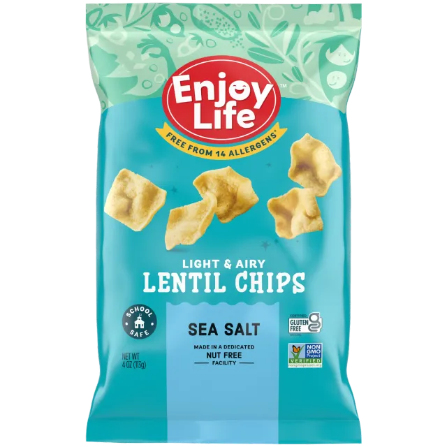 Enjoy Life Foods Lentil Chips linzenchips zeezout 113 g glutenvrij