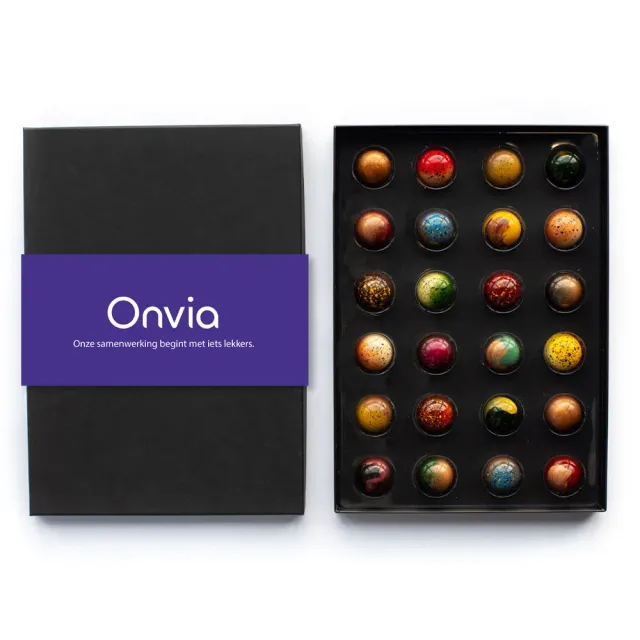 Onvia Bonbons bonbondoos 24 stuks puur melk