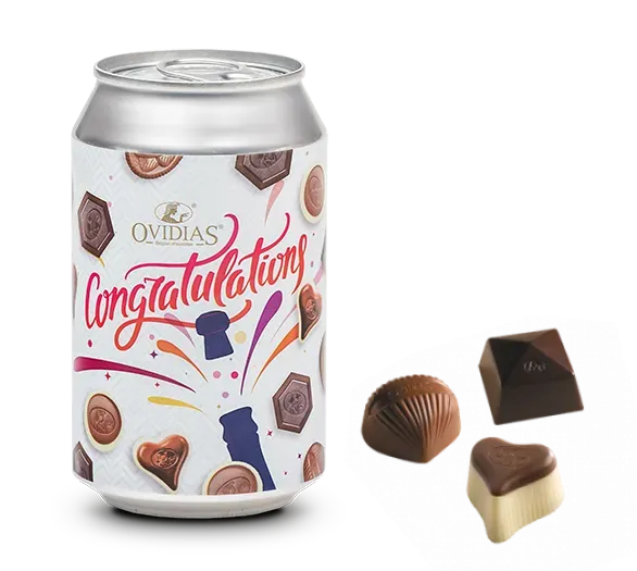 Ovidias Congrats blik pralines 95g cadeau