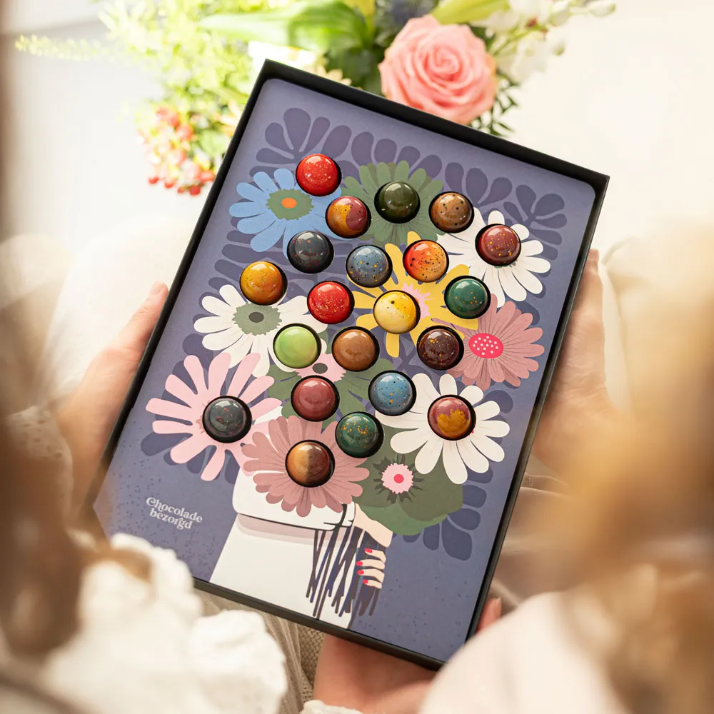 Chocoladebezorgd Moederdag bonbons 21 stuks kies mix