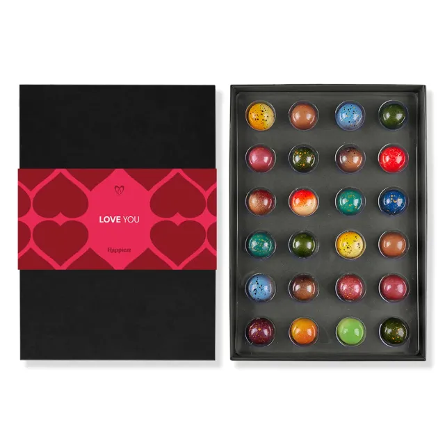 Chocoladebezorgd Liefde bonbons 24 stuks alcoholvrij