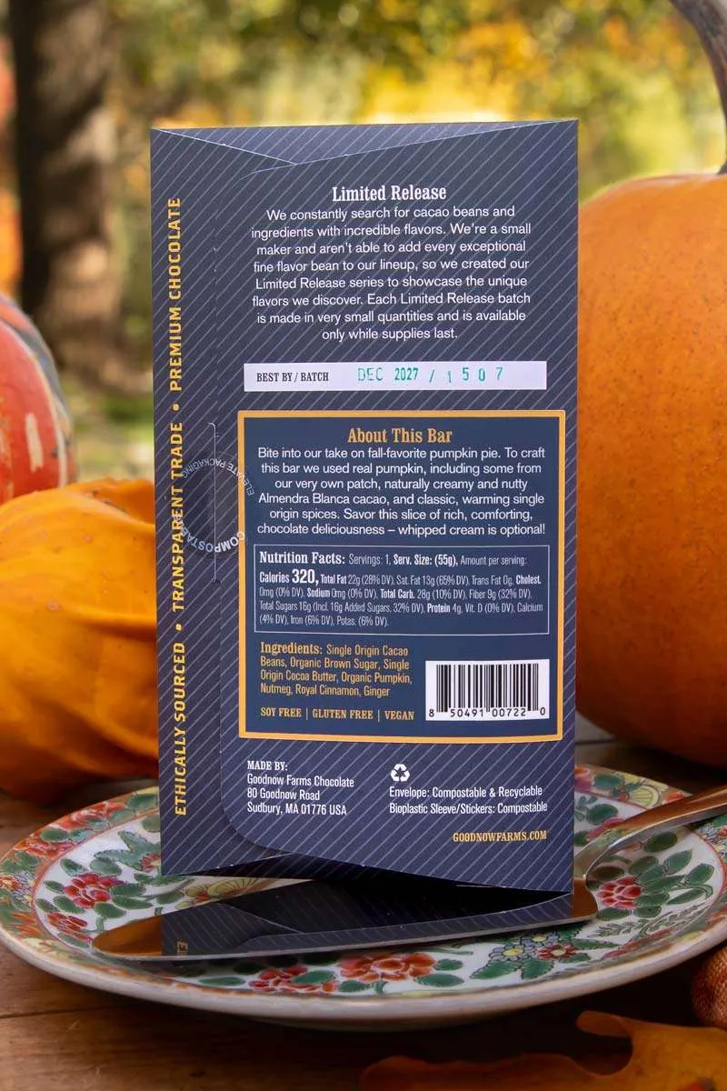 Goodnow Farms Limited Release Pumpkin Pie chocoladereep