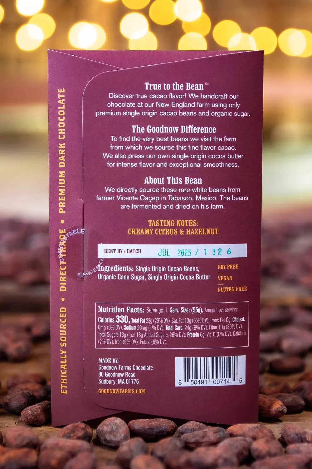 Goodnow Farms Almendra Blanca 77% chocoladereep puur single origin