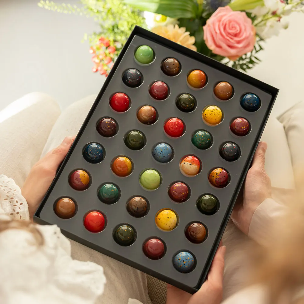 Chocoladebezorgd Moederdag bonbons 35 stuks alcoholvrij cadeau