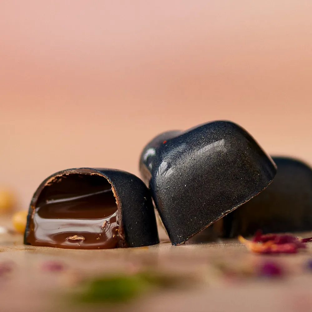 Chocoladebezorgd Hartjes bonbons 35 stuks 5 smaken