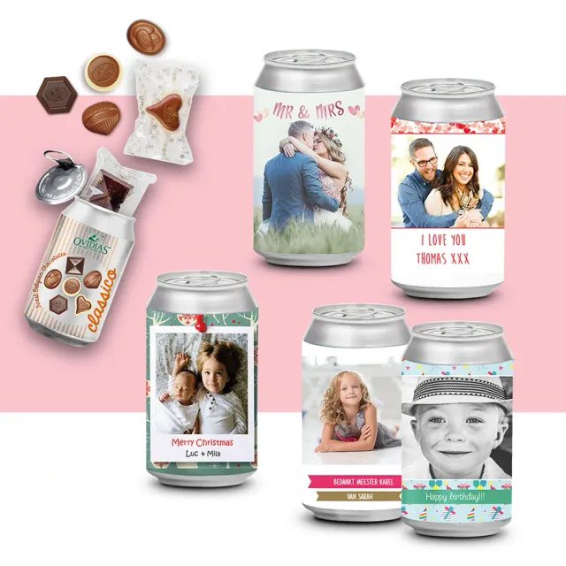 Ovidias etiket personaliseren pralines eigen tekst cadeau