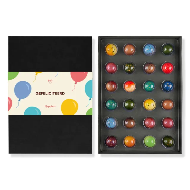 Chocoladebezorgd Gefeliciteerd bonbons 24 stuks mix