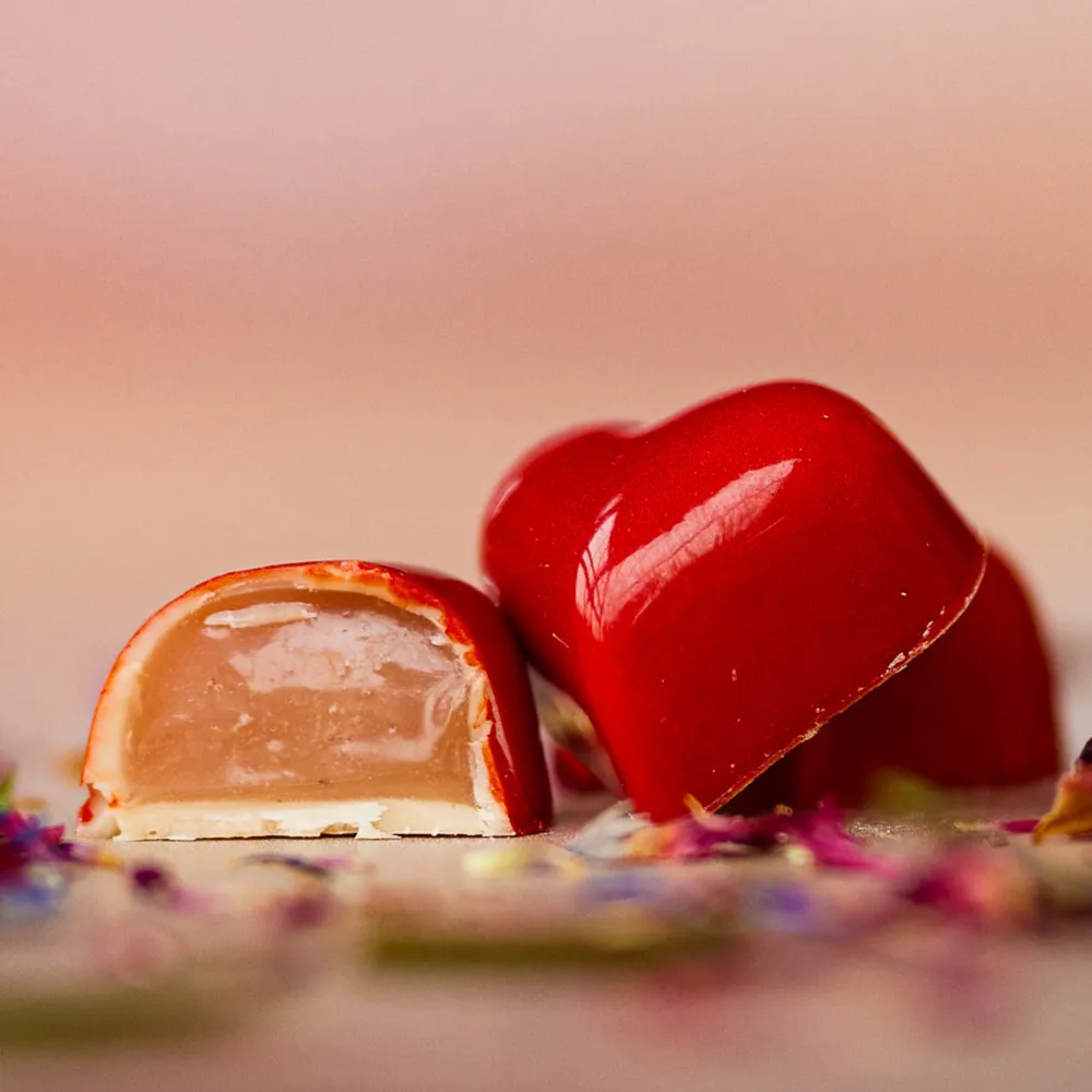 Chocoladebezorgd Hartjes bonbons 12 stuks melk