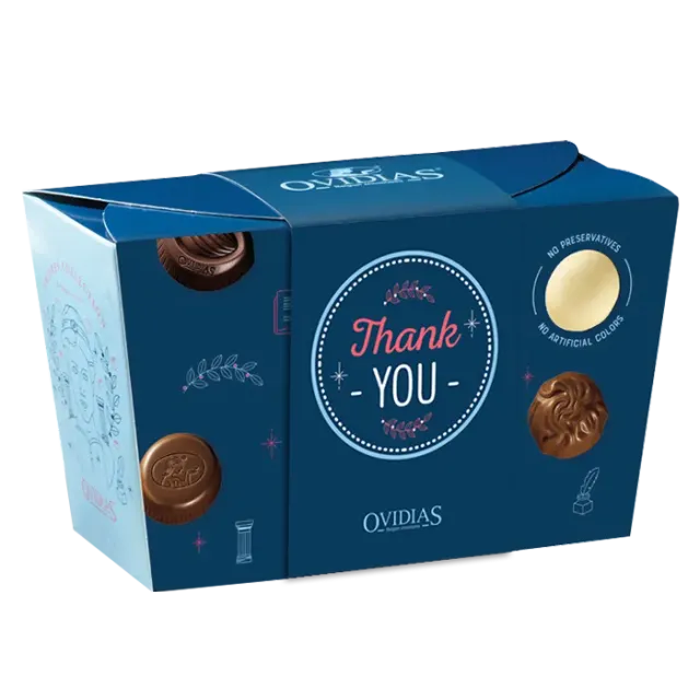 Ovidias Thank You ballotin pralines 500g bedankje