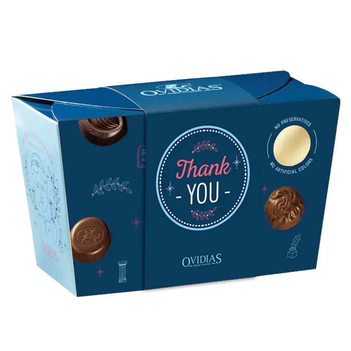 Ovidias Thank You ballotin pralines 500g bedankje