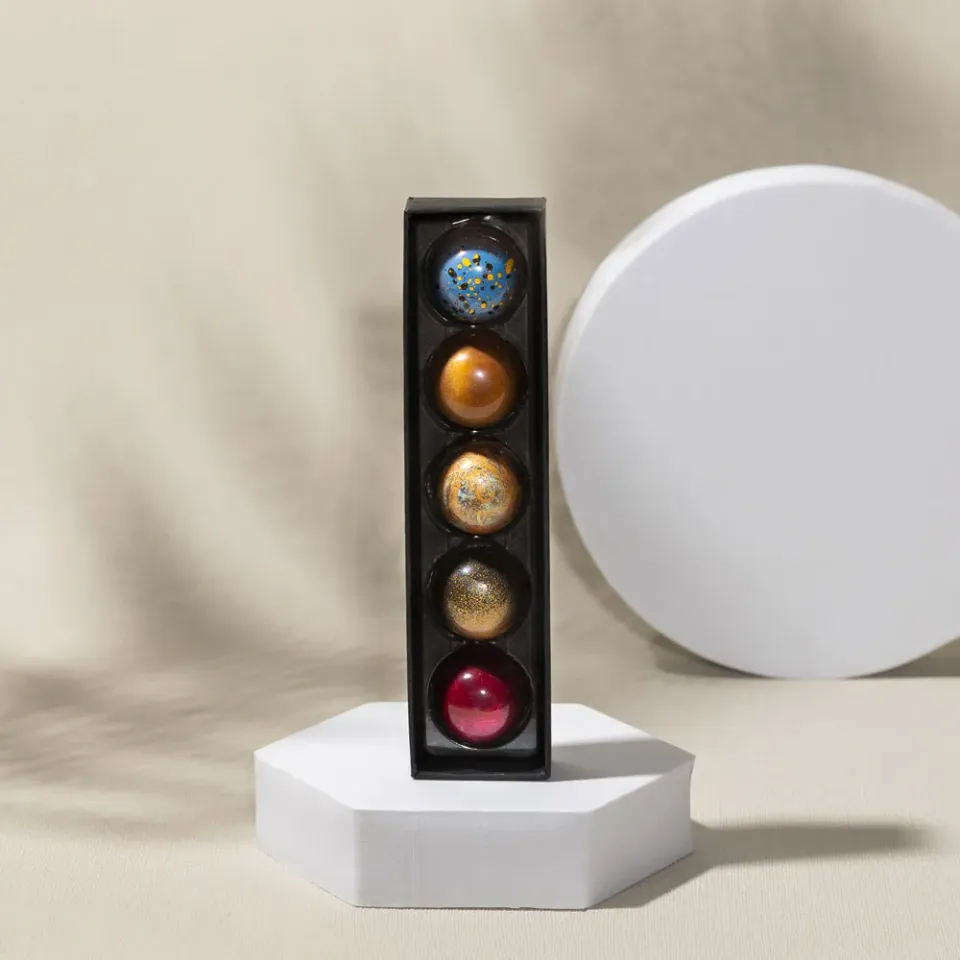 Chocoladebezorgd Whyz bonbons 5 stuks eigen verpakking