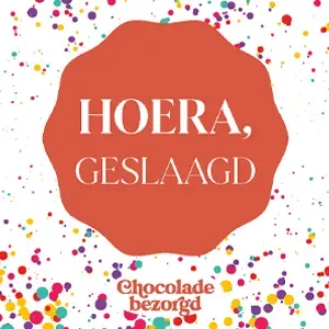 Chocoladebezorgd Geslaagd chocoladeletter cadeau brievenbus
