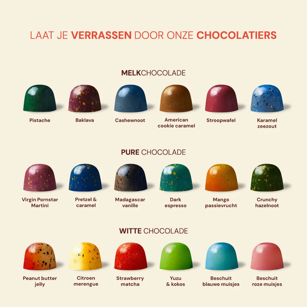 Chocoladebezorgd Alcoholvrije Bonbons 15 Stuks Cadeaudoos