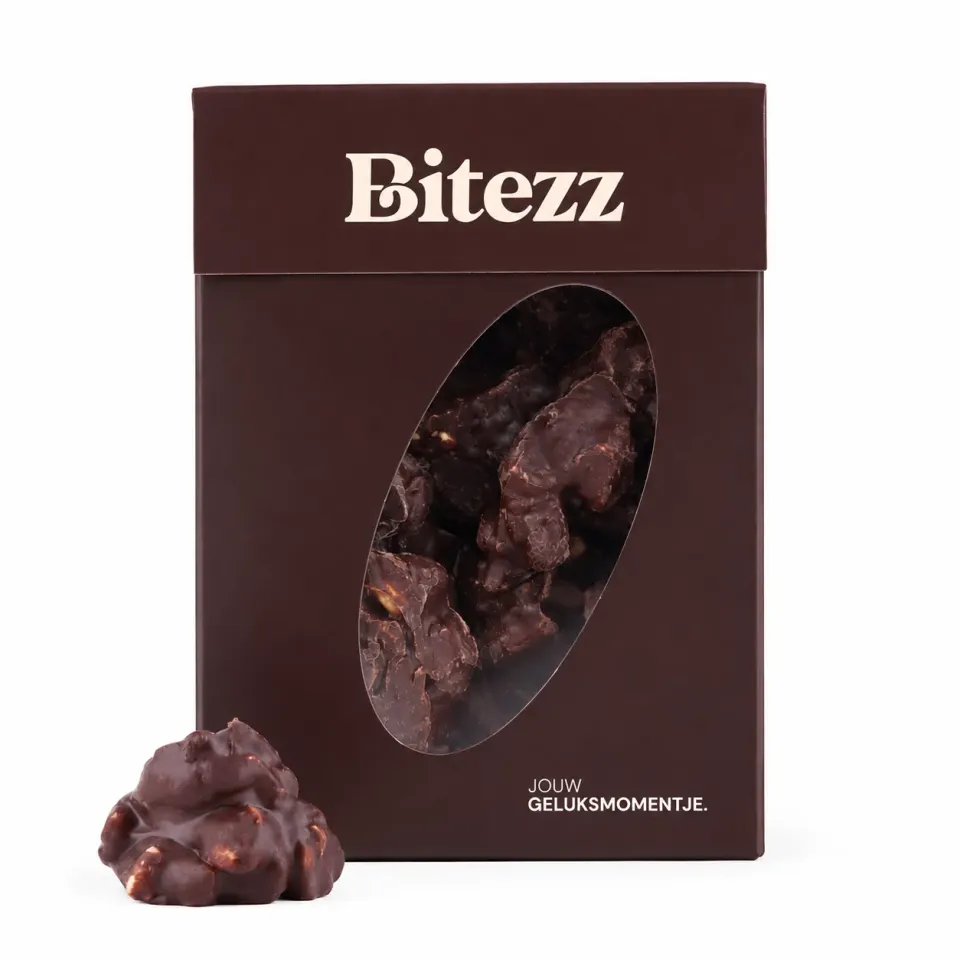 Chocoladebezorgd Pindarotsjes puur 300 gram krokant
