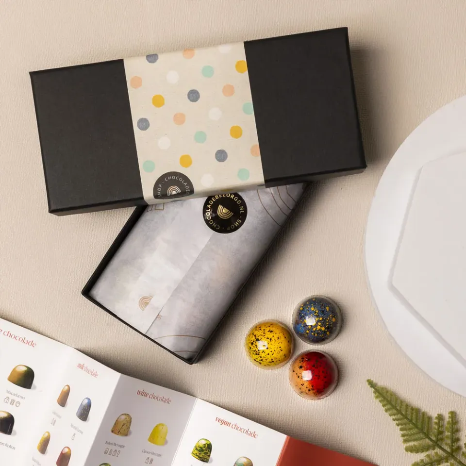 Chocoladebezorgd Stippen bonbons 10 stuks cadeau