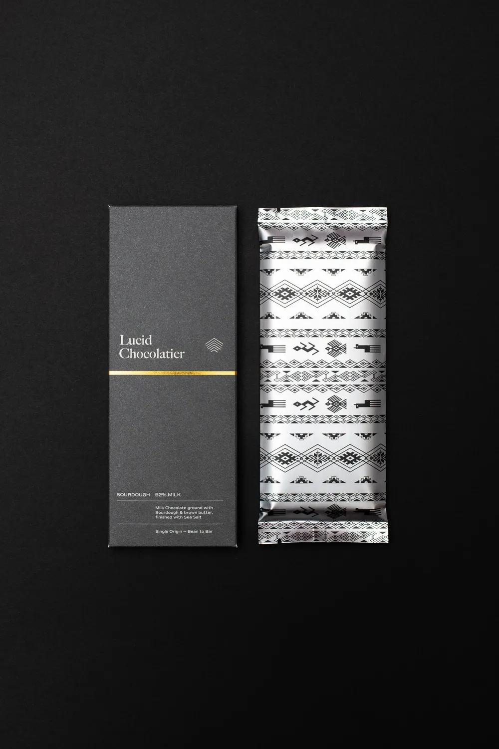 Lucid Chocolatier Sourdough melkchocoladereep 50g zeezout