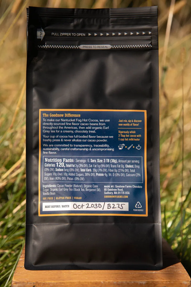 Goodnow Farms Nantucket Fog warme chocolademelk Earl Grey