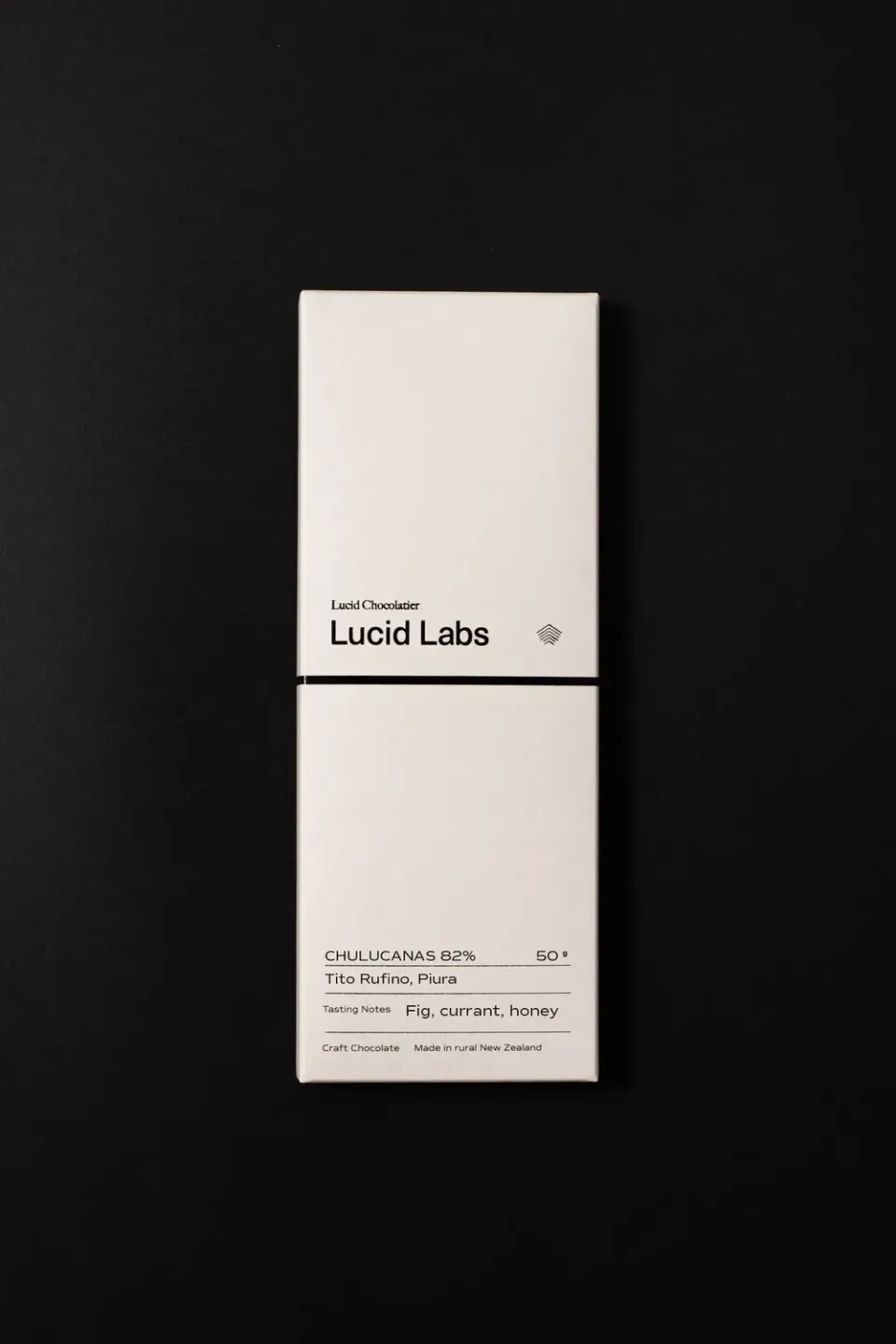 Lucid Chocolatier Chulucanas 82% chocoladereep 50g single origin
