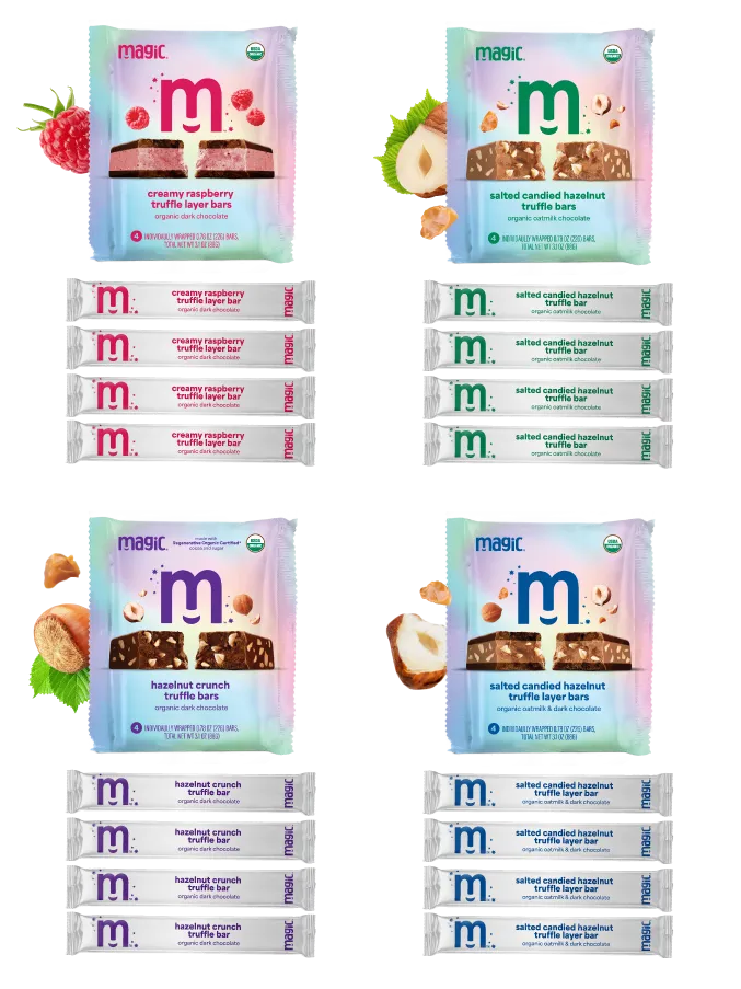 Magic Chocolate Truffle Bar Sampler truffelrepen 16x22g vegan