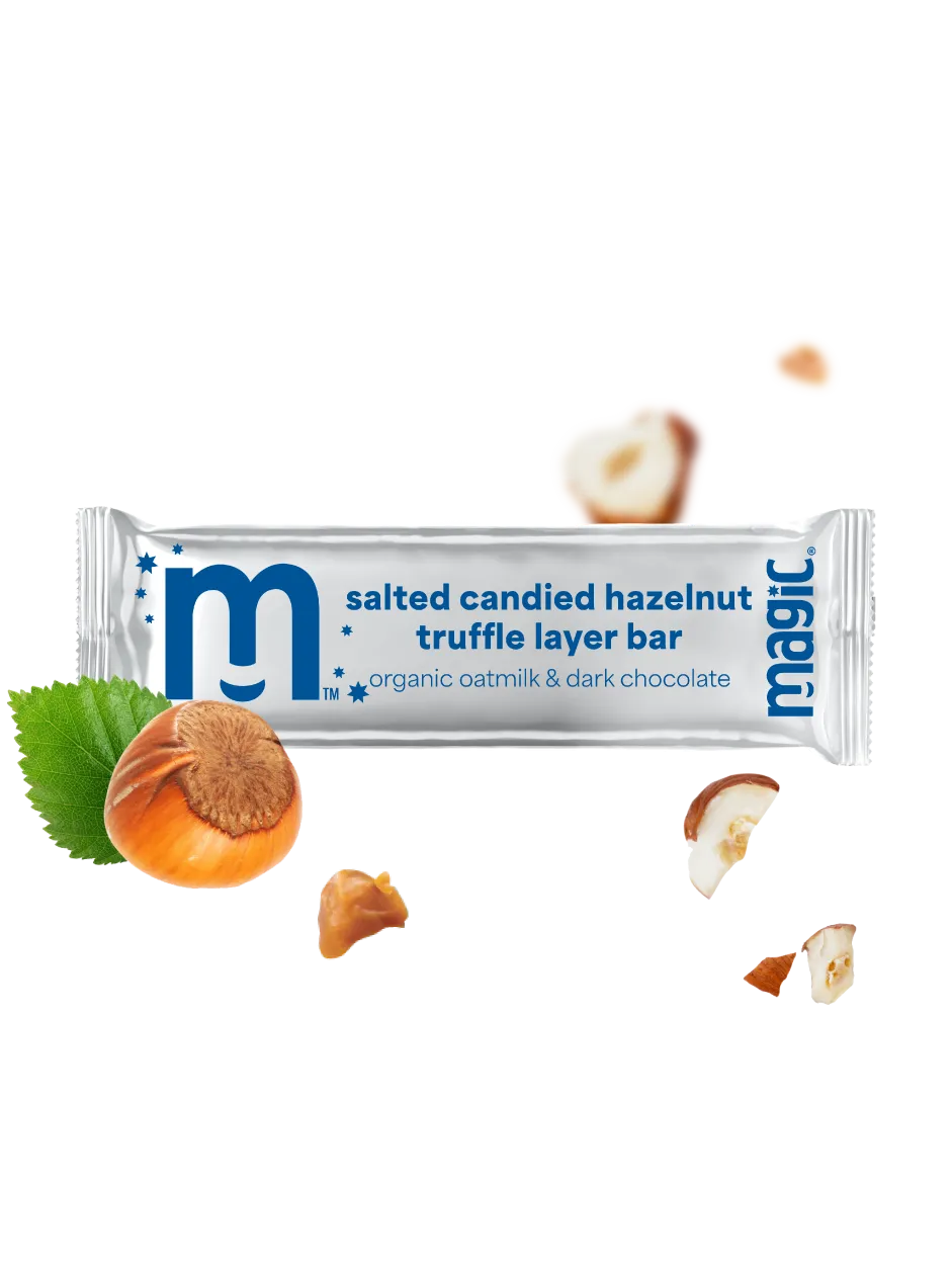 Magic Chocolate Salted Candied Hazelnut truffelrepen 60x15g vegan