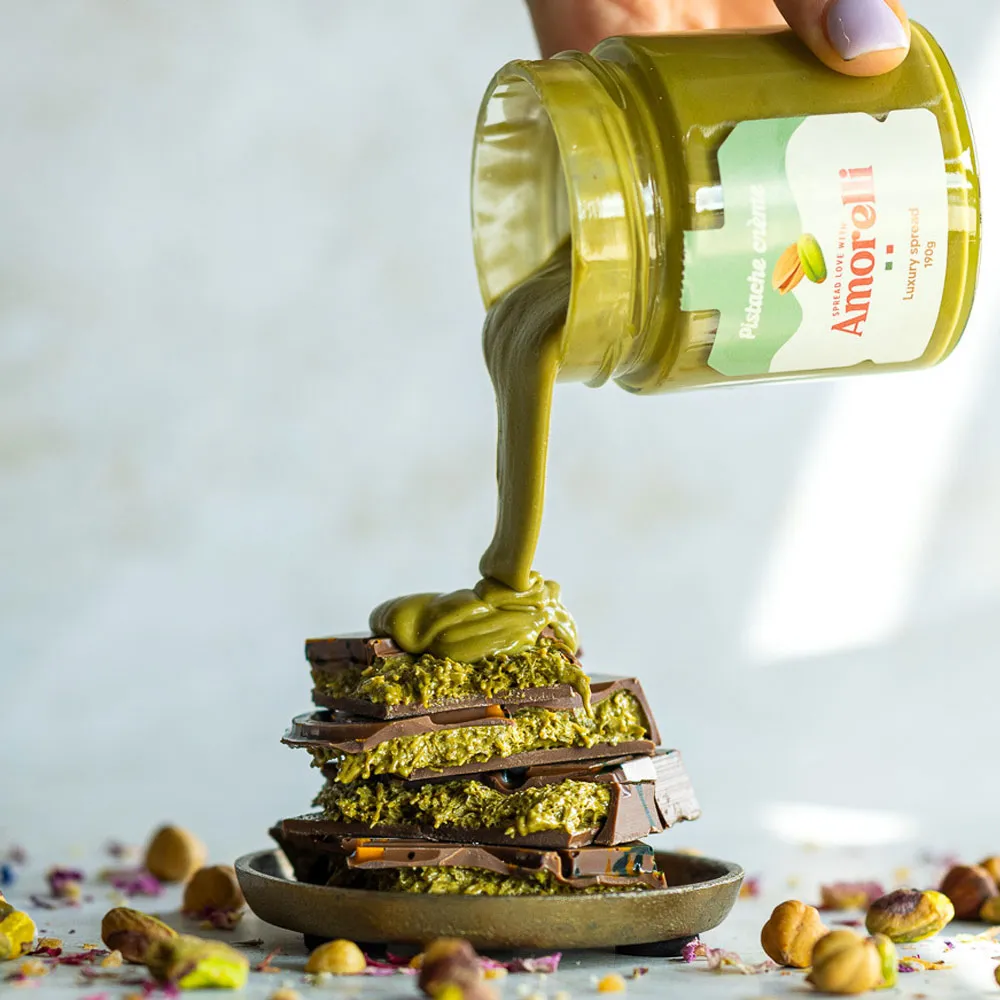 Amorelli Pistachepasta pistachecrème 190 gram zoet