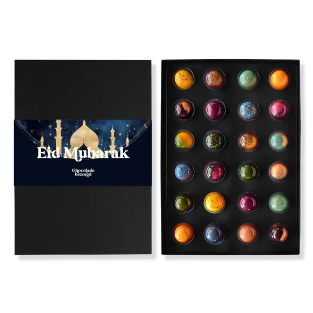 Chocoladebezorgd Eid Mubarak bonbons 24 stuks halal