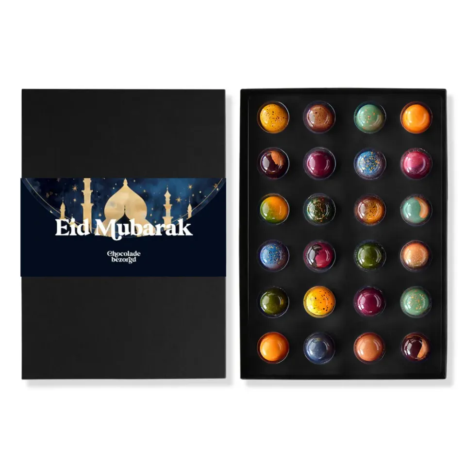 Chocoladebezorgd Eid Mubarak bonbons 24 stuks halal