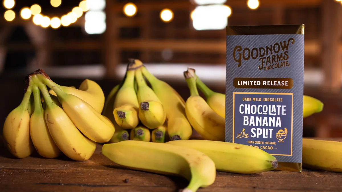 Goodnow Farms Chocolate Banana Split chocoladereep melk