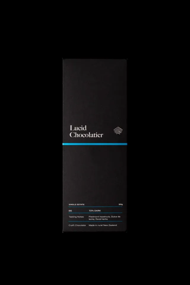 Lucid Chocolatier Purist B6 72% chocoladereep zeldzame cacao