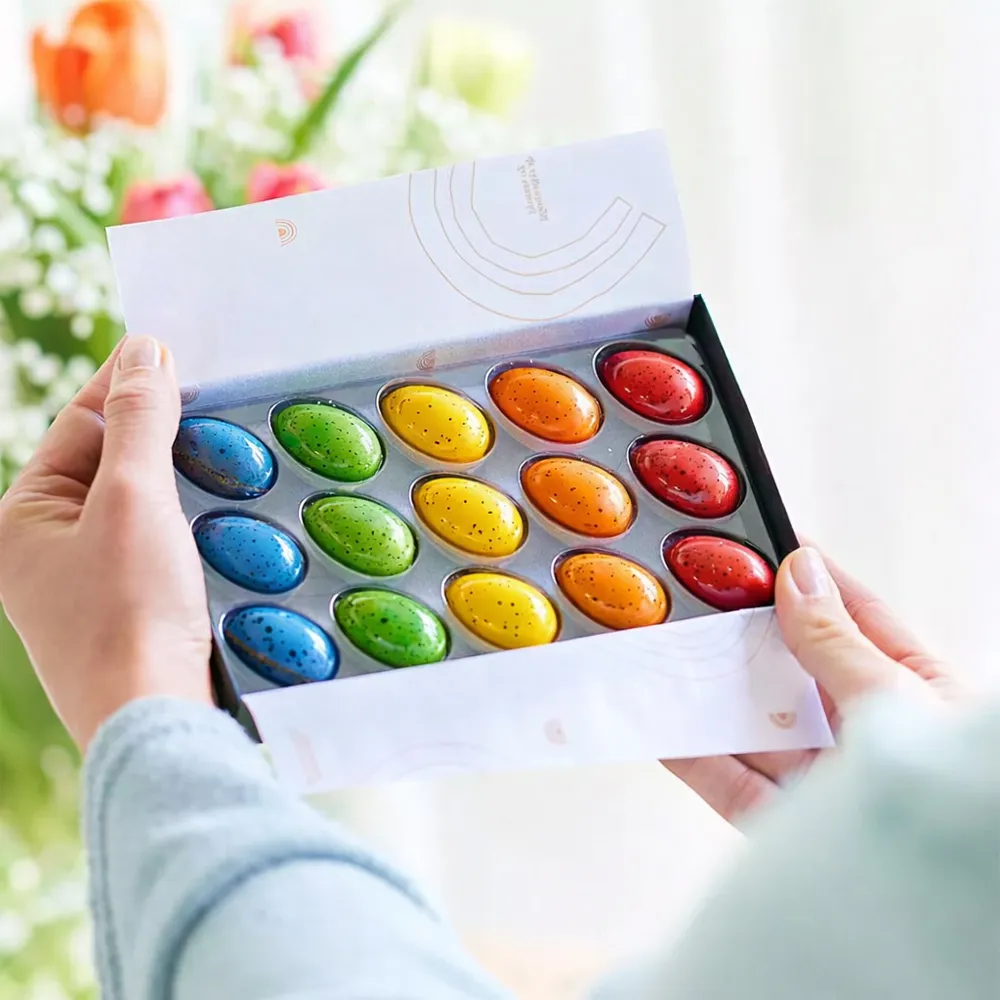 Chocoladebezorgd bonbon paaseitjes 15 stuks cadeau