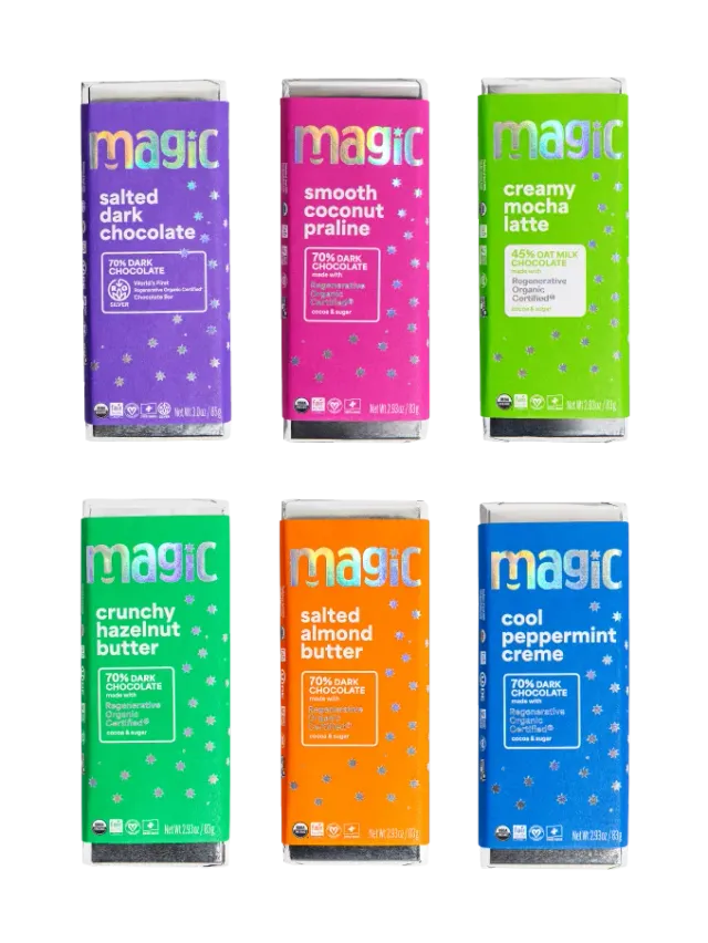 Magic Chocolate Best Seller chocoladerepen 6-pack puur havermelk