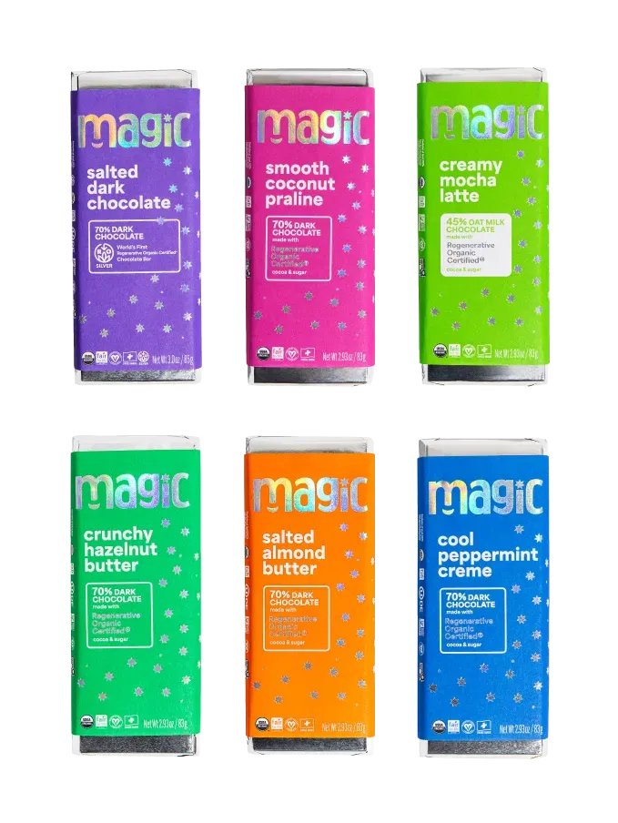 Magic Chocolate Best Seller chocoladerepen 6-pack puur havermelk