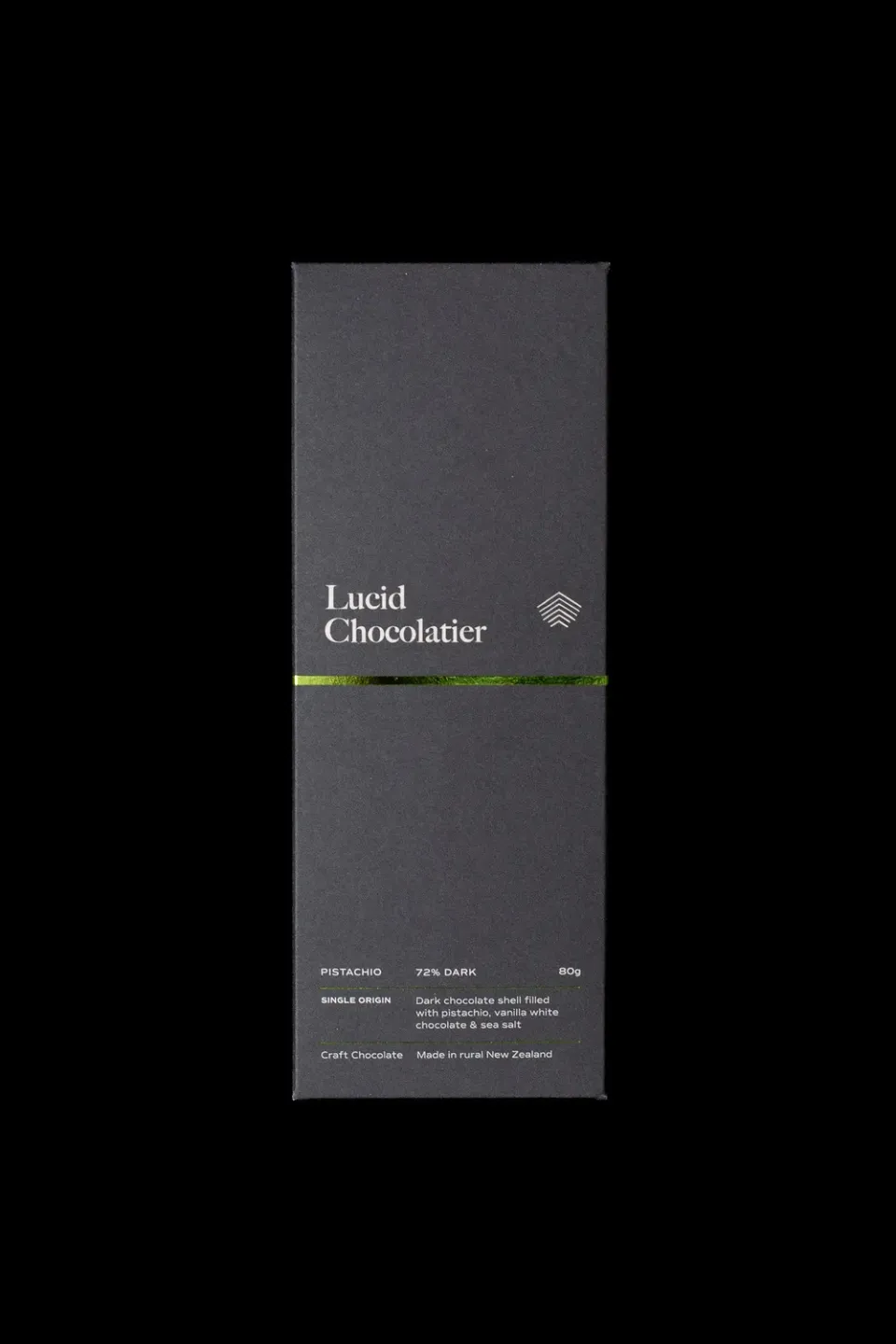 Lucid Chocolatier Inquisitive 010 chocoladereep pistache