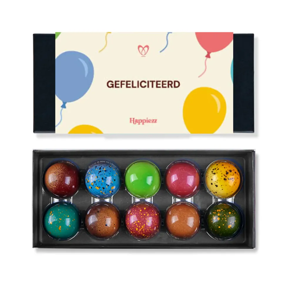 Chocoladebezorgd Gefeliciteerd bonbons 10 stuks