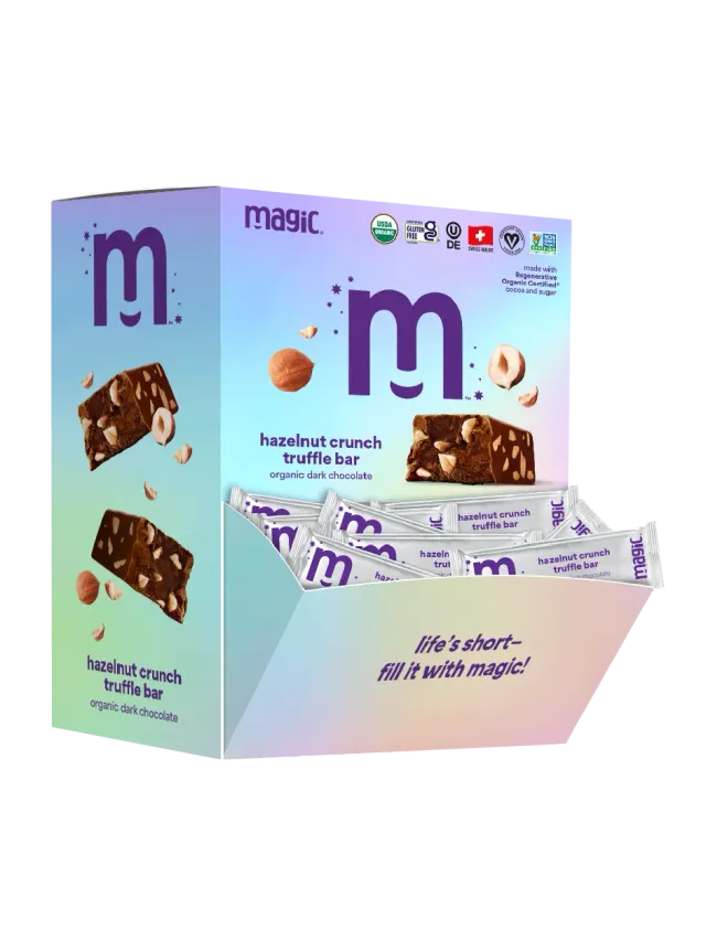 Magic Chocolate Hazelnut Crunch truffelrepen 60x15g puur