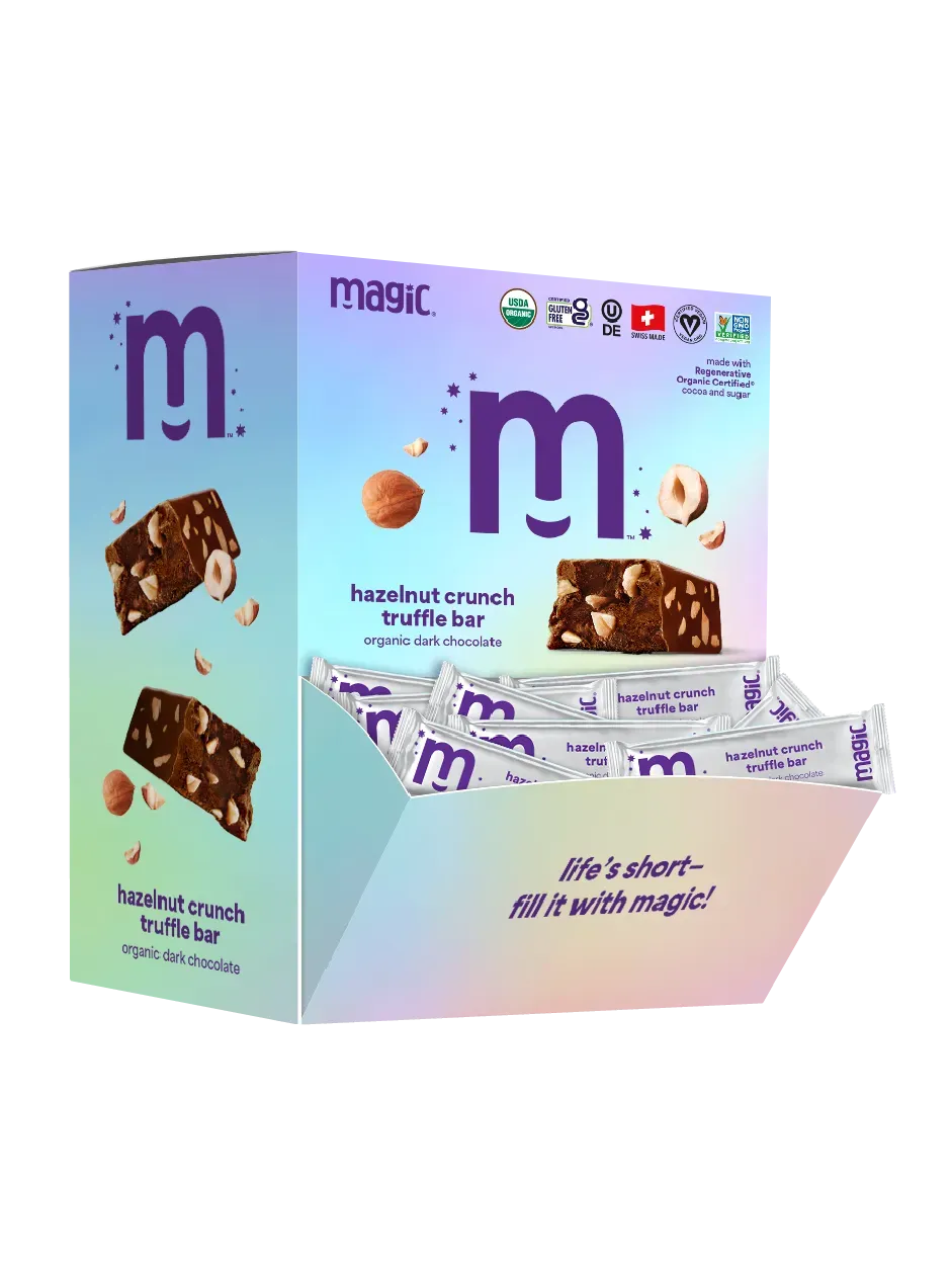 Magic Chocolate Hazelnut Crunch truffelrepen 60x15g puur
