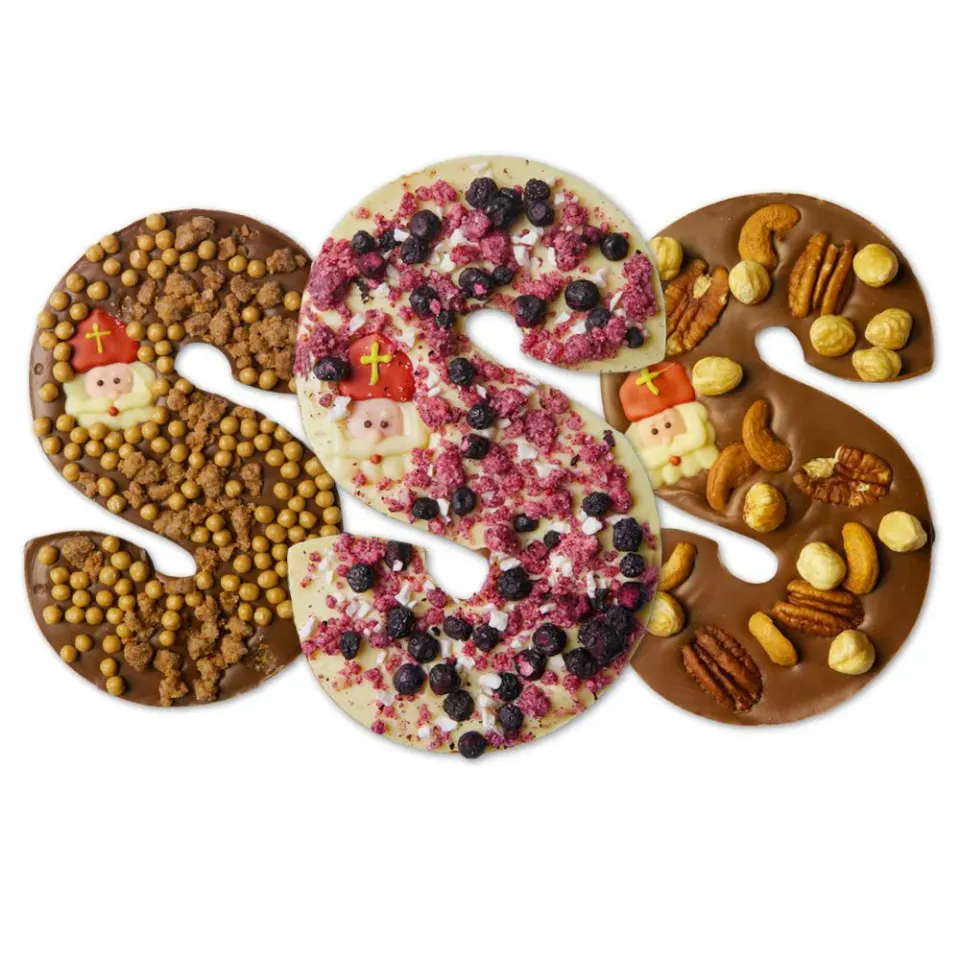 Chocoladebezorgd Chocoladeletter bundel 3 stuks Sinterklaas