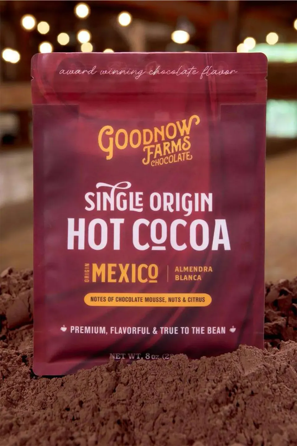 Goodnow Farms Almendra Blanca warme chocolademelk poeder