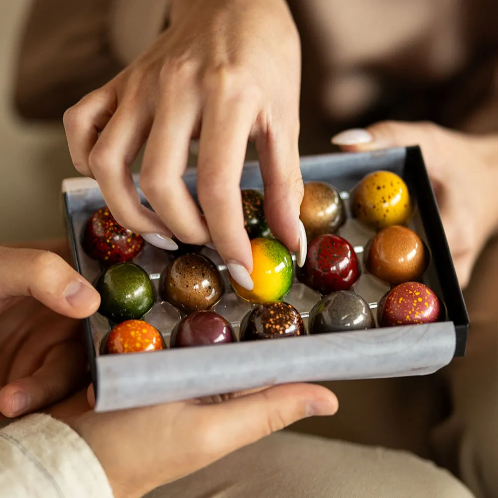 Chocoladebezorgd Kerst bonbons 15 stuks alcoholvrij