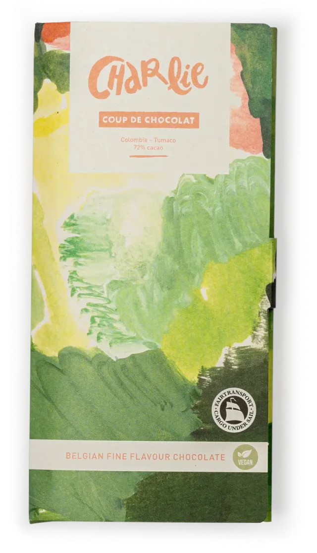 Coup de Chocolat Charlie 72% chocoladereep Colombia