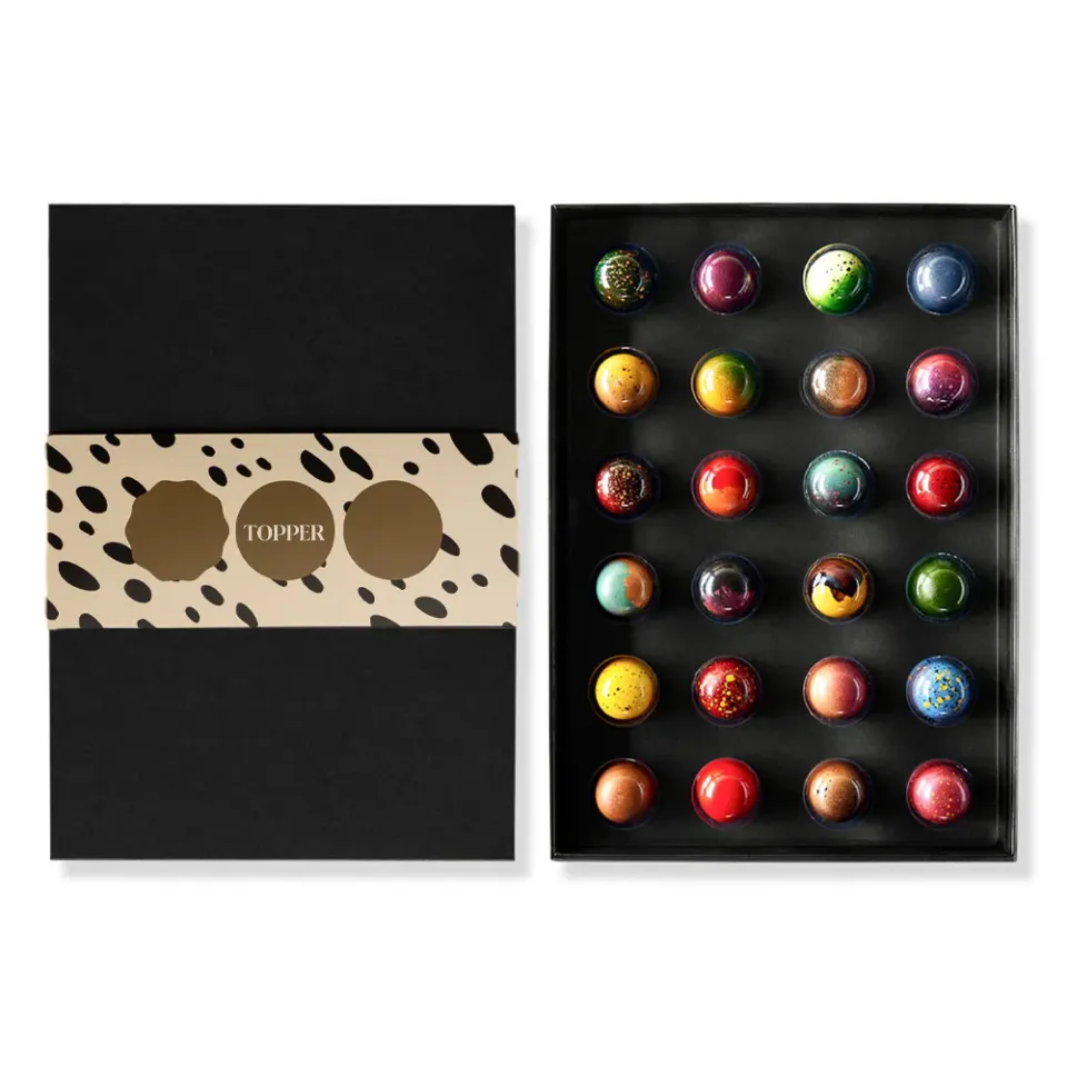 Chocoladebezorgd Jij bent een topper bonbons 24 stuks alcoholvrij