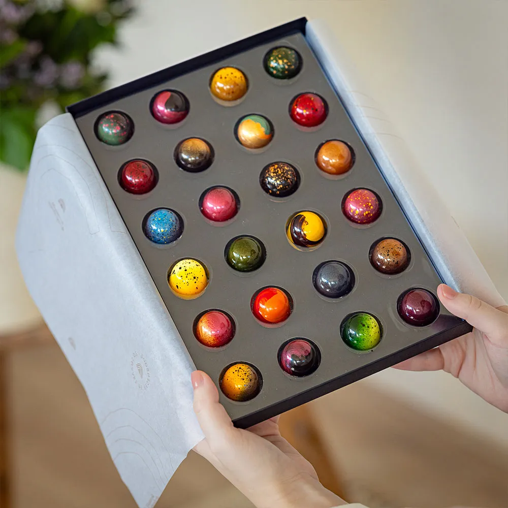 Chocoladebezorgd Valentijn bonbons 24 stuks alcoholvrij