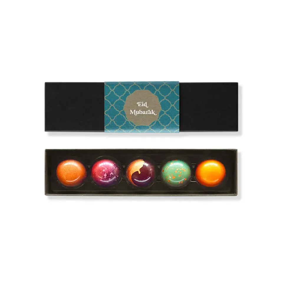 Chocoladebezorgd Eid Mubarak bonbons 5 stuks halal
