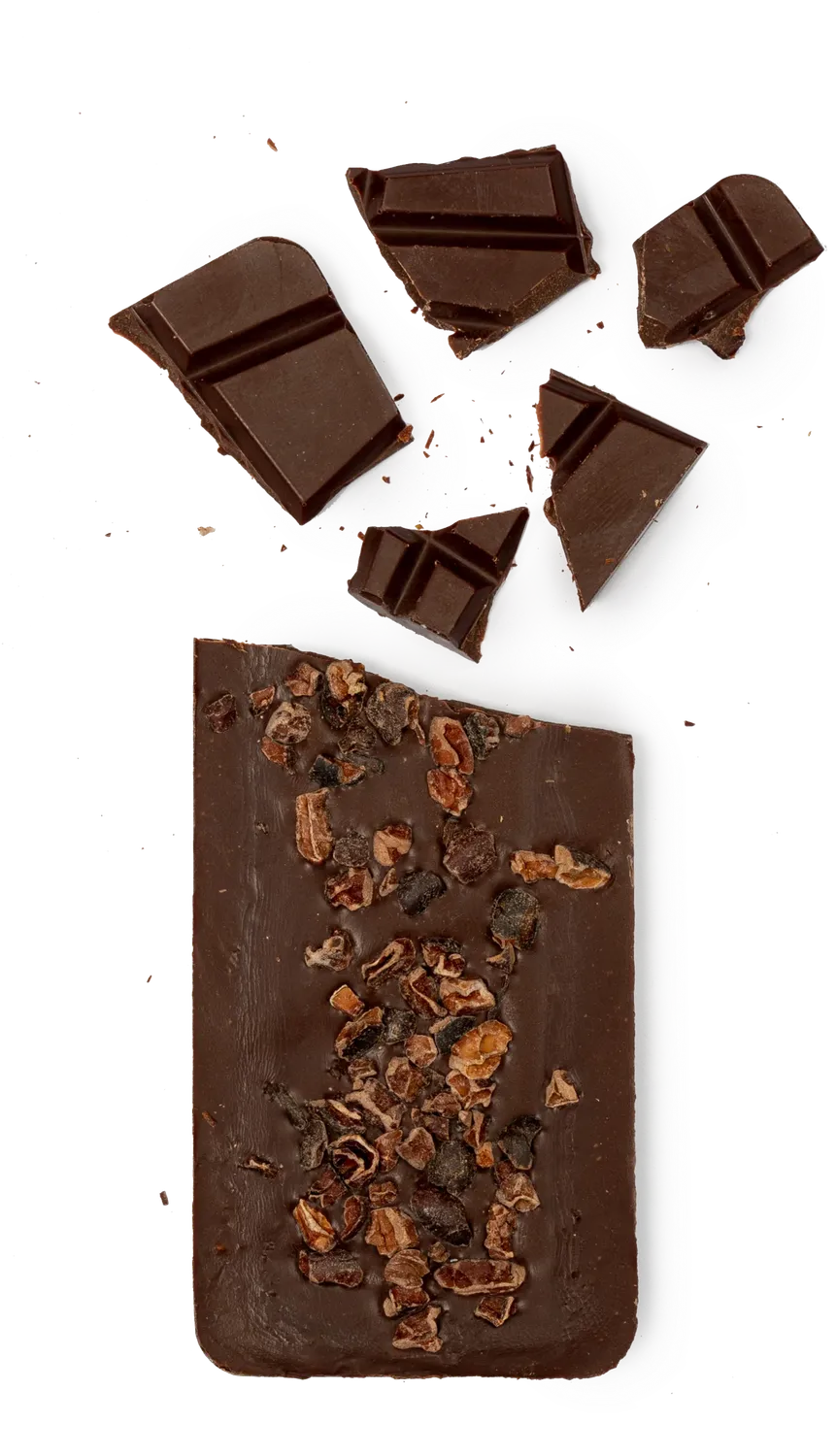 Coup de Chocolat Marcel 65% reep zeezout nibs