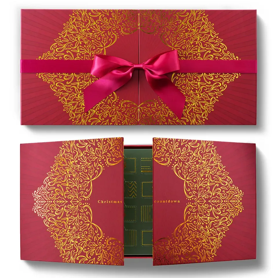 Chocoladebezorgd adventskalender 48 bonbons 24 vakjes