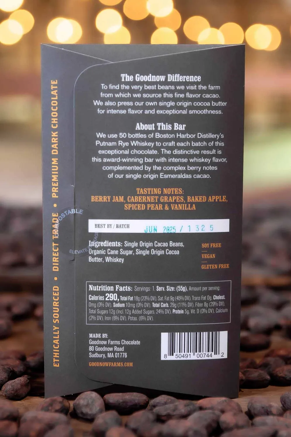 Goodnow Farms Special Reserve Putnam Rye Whiskey chocoladereep
